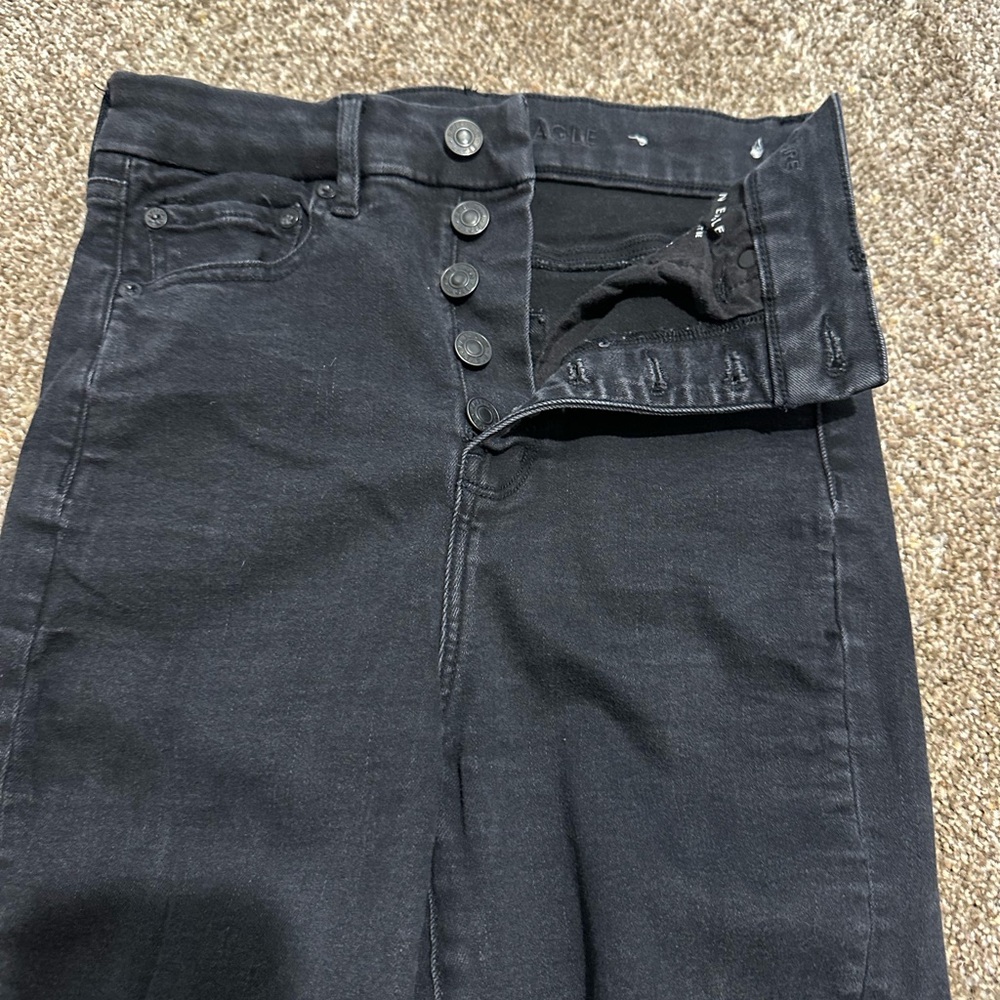 Black American eagle curvy high rise flare jeans 2-short - Picture 5 of 7